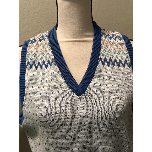 Vintage 90s Brittania Cotton Sweater Vest - Picture 2 of 10